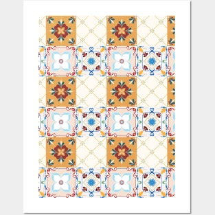 Azulejo #4 - vector Portuguese Moorish pattern Posters and Art